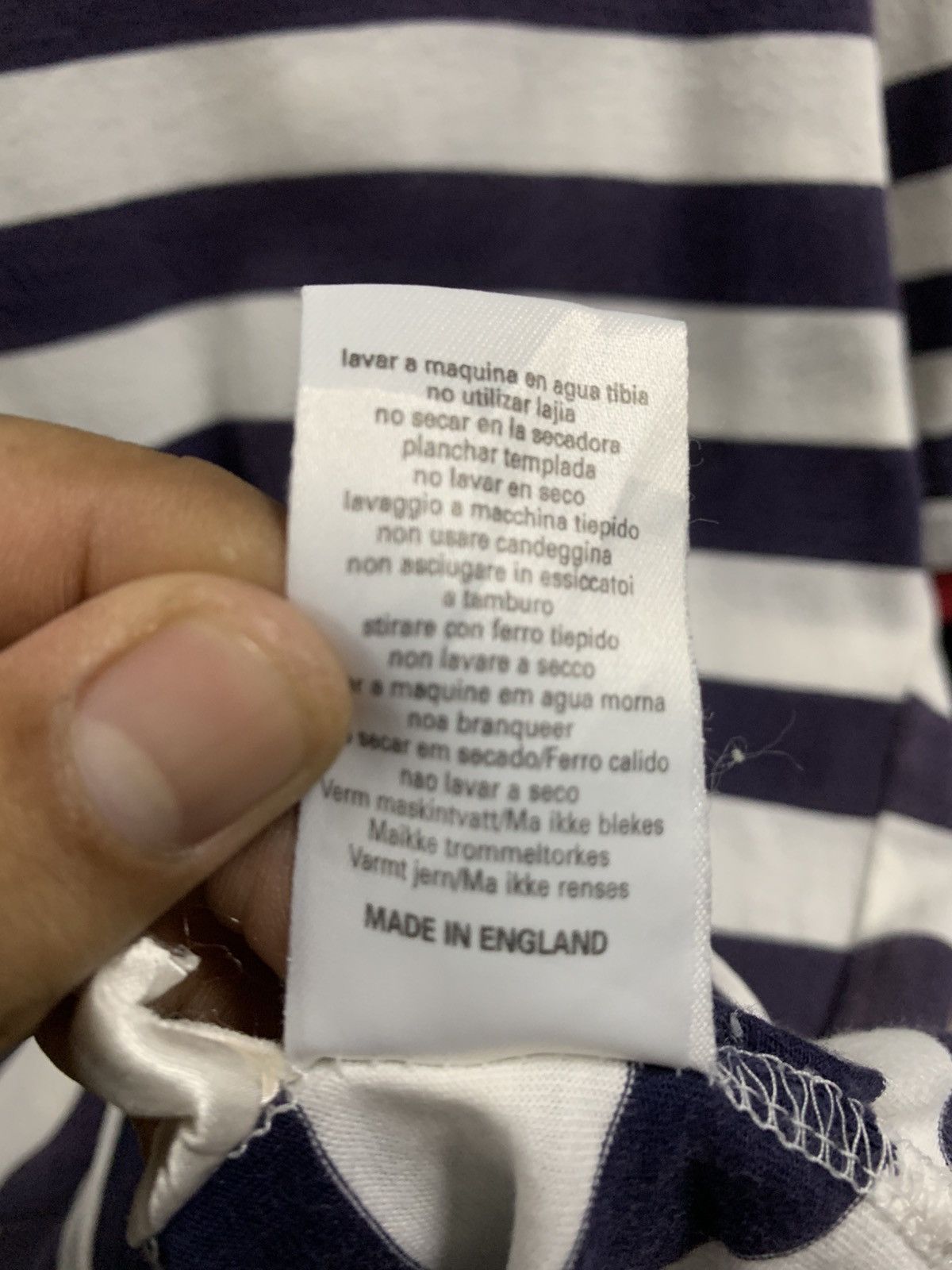 Burberry × Vintage Vintage Burberrys Embroidery Logo Navy Stripe Size US S / EU 44-46 / 1 - 9 Thumbnail