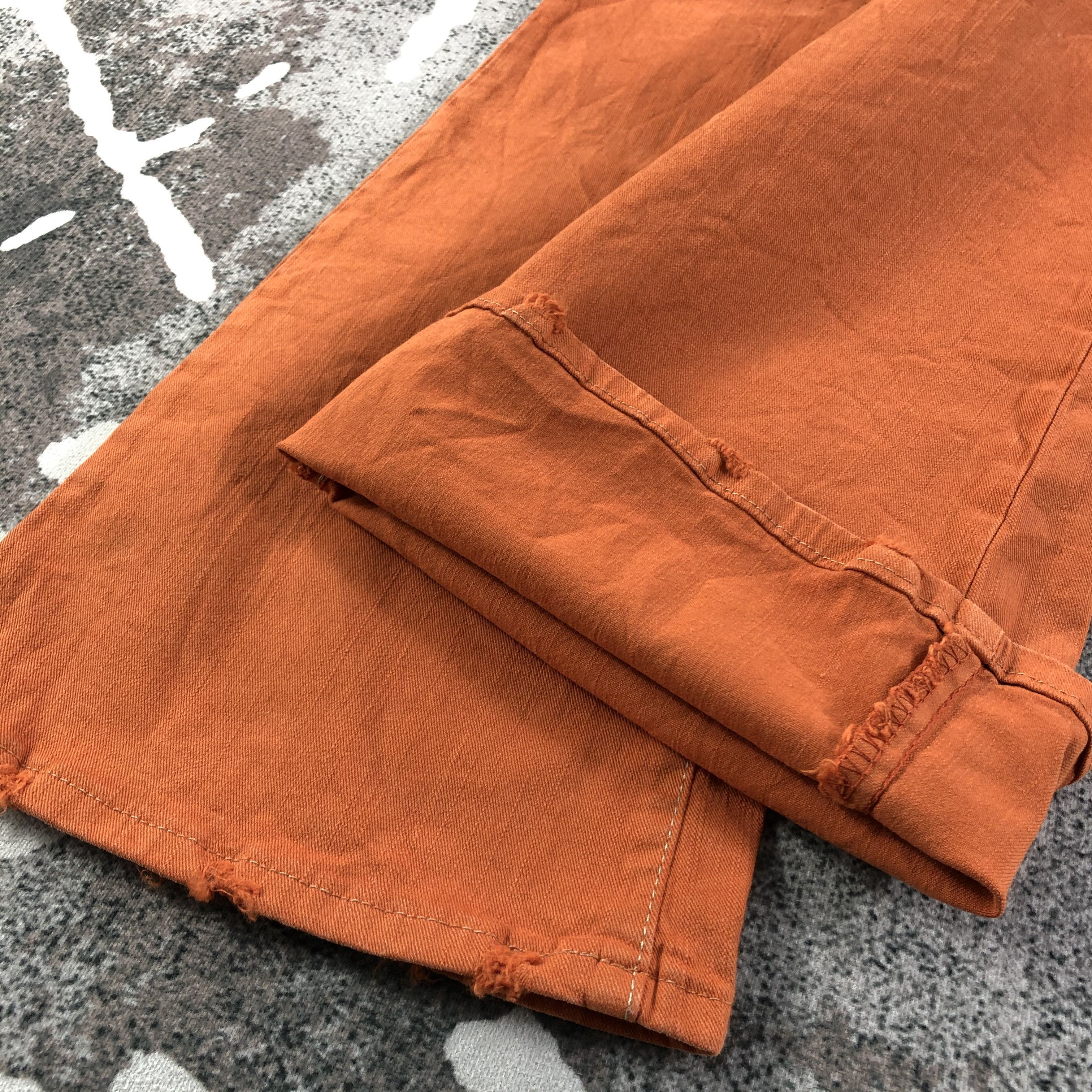 Japanese Brand Cimarron Jeans Orange Boot Cut Flare Denim KJ1807 Size 27" / US 4 / IT 40 - 7 Thumbnail