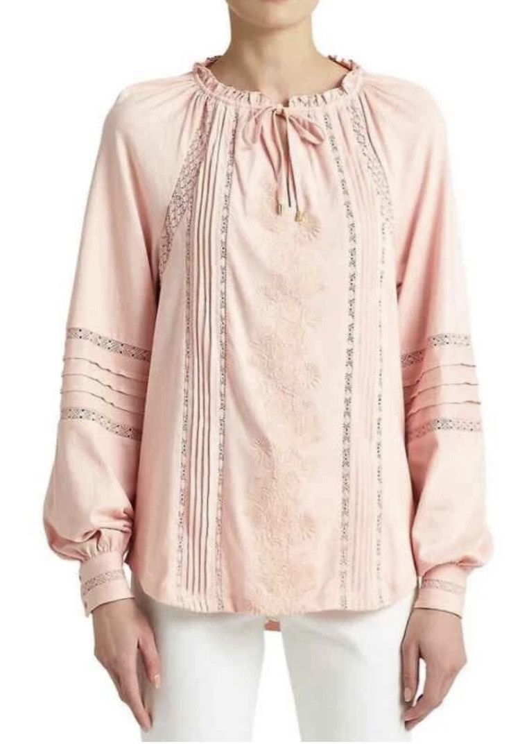 Ralph Lauren Lauren Ralph Lauren Embroidered Blouse Shirt Pink Size S Size S / US 4 / IT 40 - 1 Thumbnail
