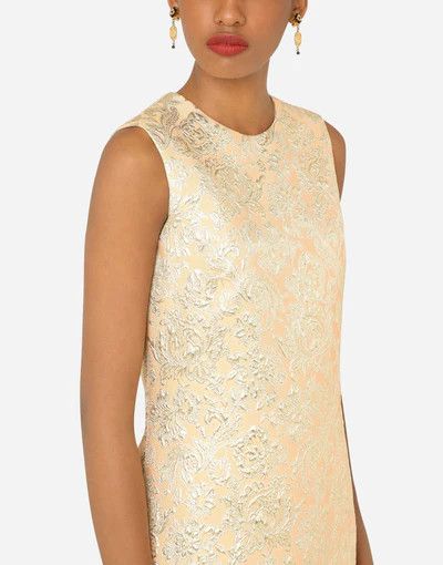 Dolce & Gabbana o1y0825 Mini Dress in Salmon Pink/Silver Size S / US 4 / IT 40 - 2 Thumbnail