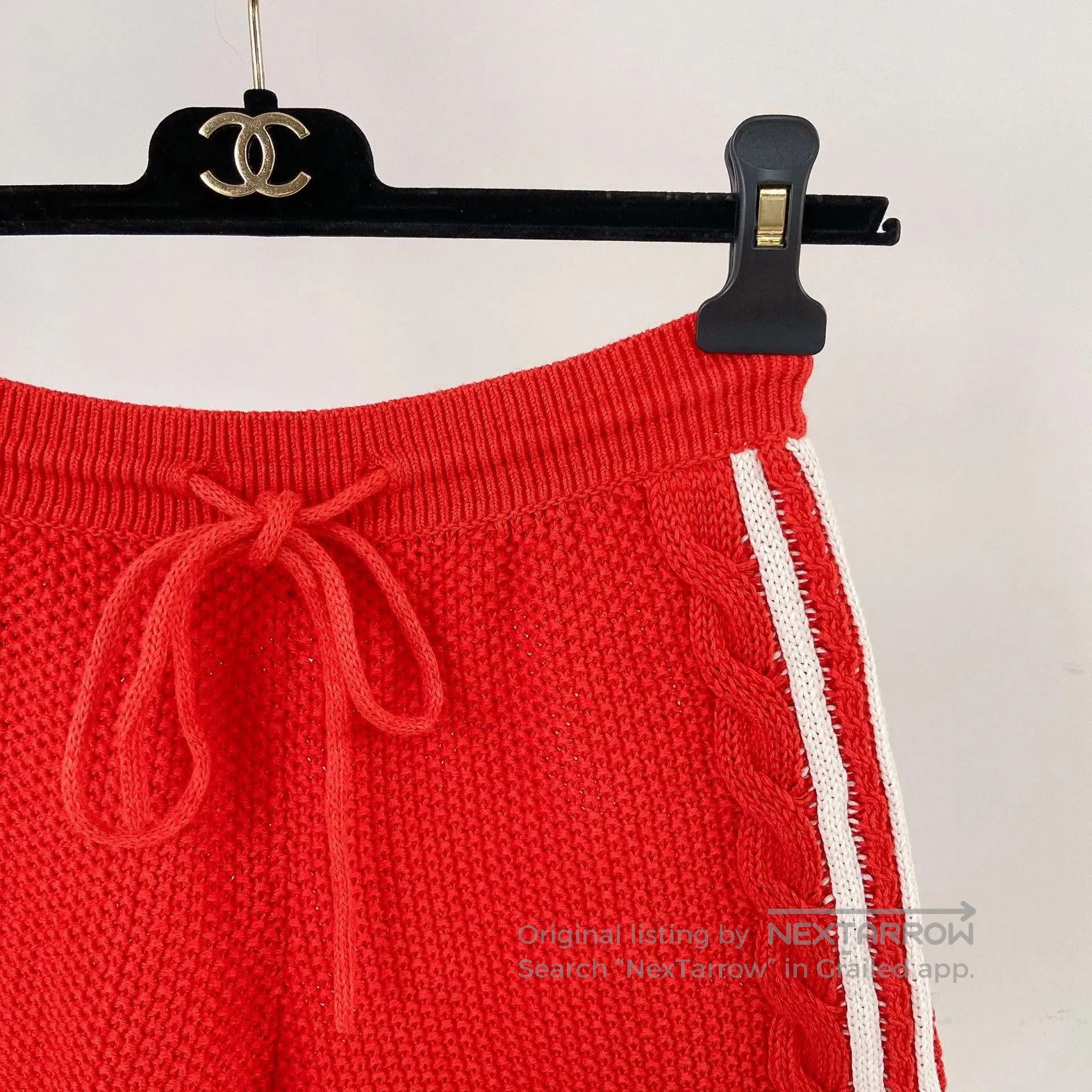 Gucci Gucci Co-Branded Red Knit Shorts S. Size 41" - 3 Thumbnail