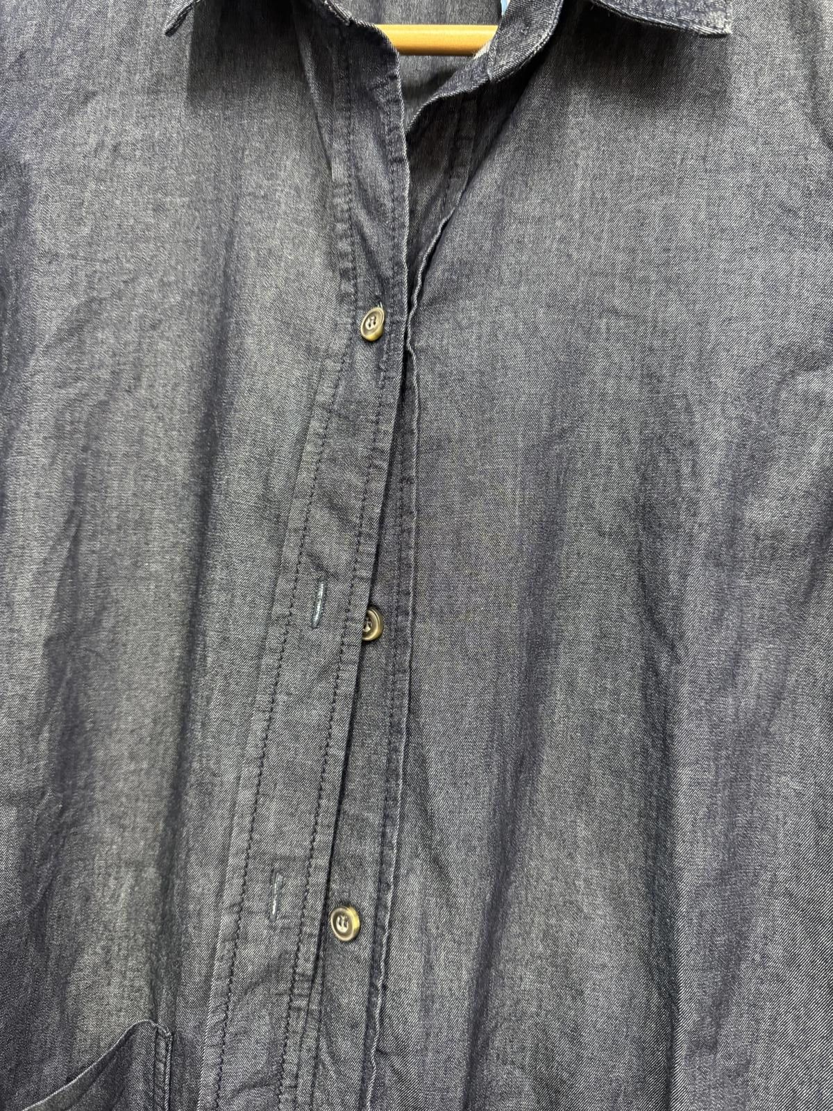 Jaeger Jaeger Navy Denim Long Shirt Dress Size 10 Size M / US 6-8 / IT 42-44 - 3 Thumbnail