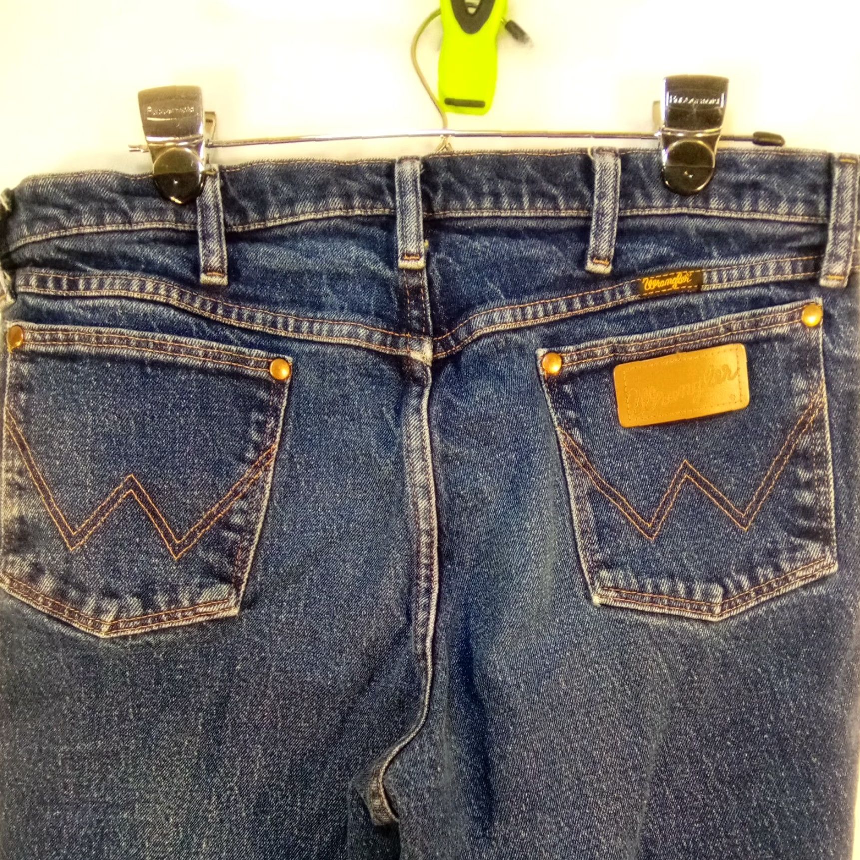 Wrangler VINTAGE Wrangler 947STR Jeans Denim Straight 36x30 98% cotton 2% spandex Blue Men Regular Inseam 30 Pockets Cowboy XL 2 Size US 36 / EU 52 - 6 Thumbnail