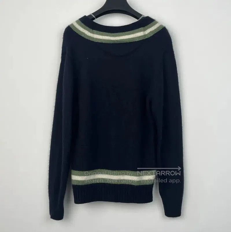 Burberry Burberry Navy Sweater with Green Stripes. Size XL / US 12-14 / IT 48-50 - 2 Thumbnail
