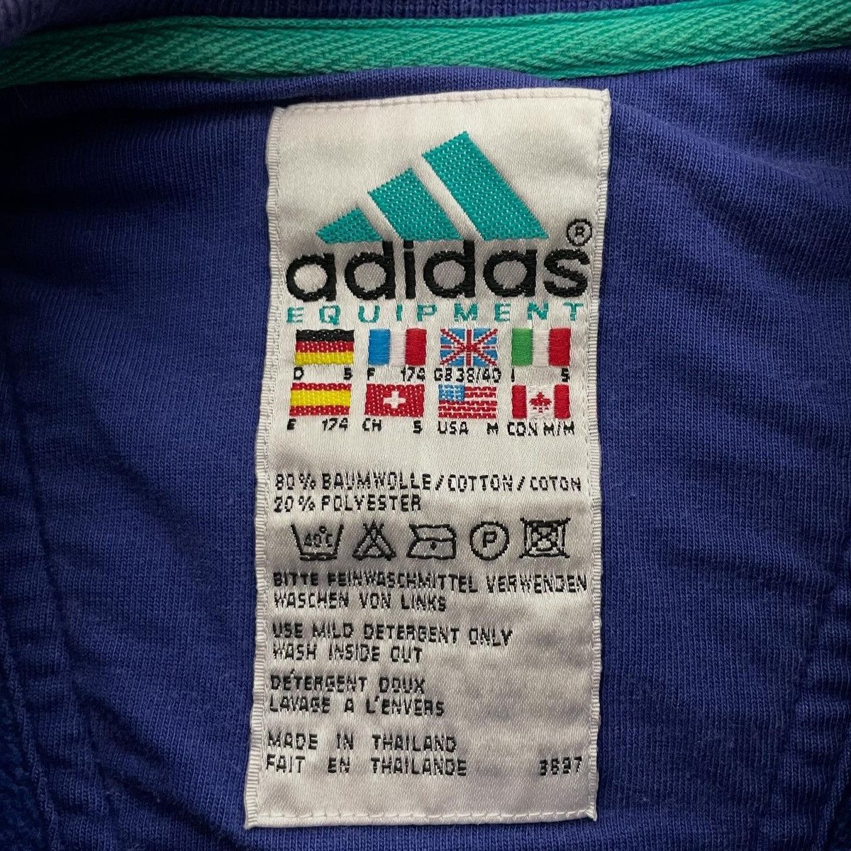 Adidas Vintage Sweatshirt Adidas Equipment Size US M / EU 48-50 / 2 - 3 Thumbnail