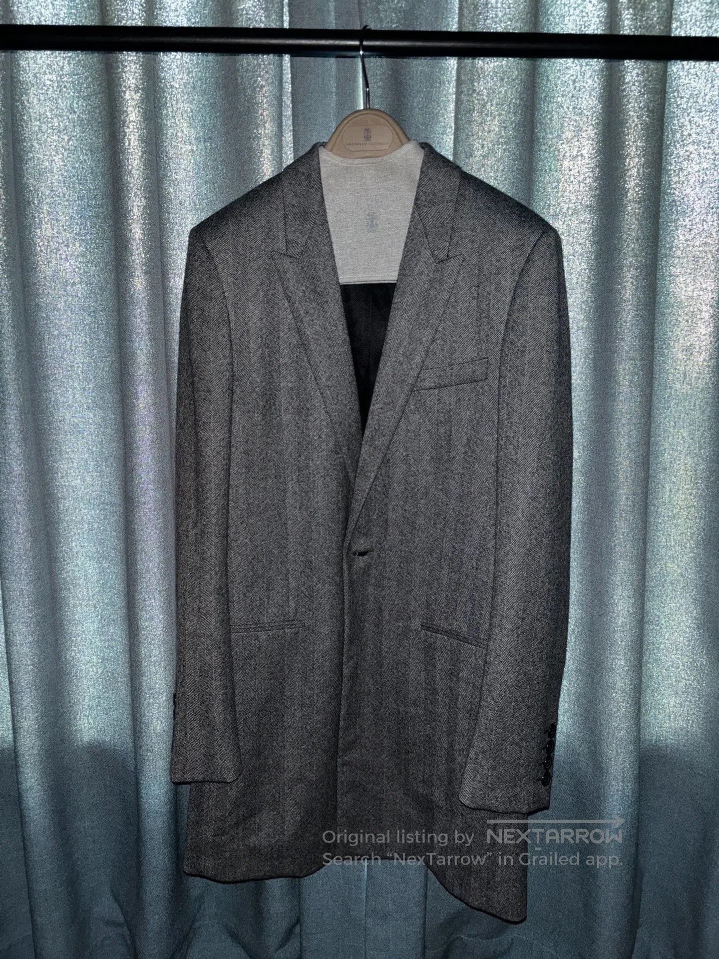 Saint Laurent Paris Saint Laurent 2017FW Herringbone Peak Lapel Coat. Size US S / EU 44-46 / 1 - 1 Thumbnail