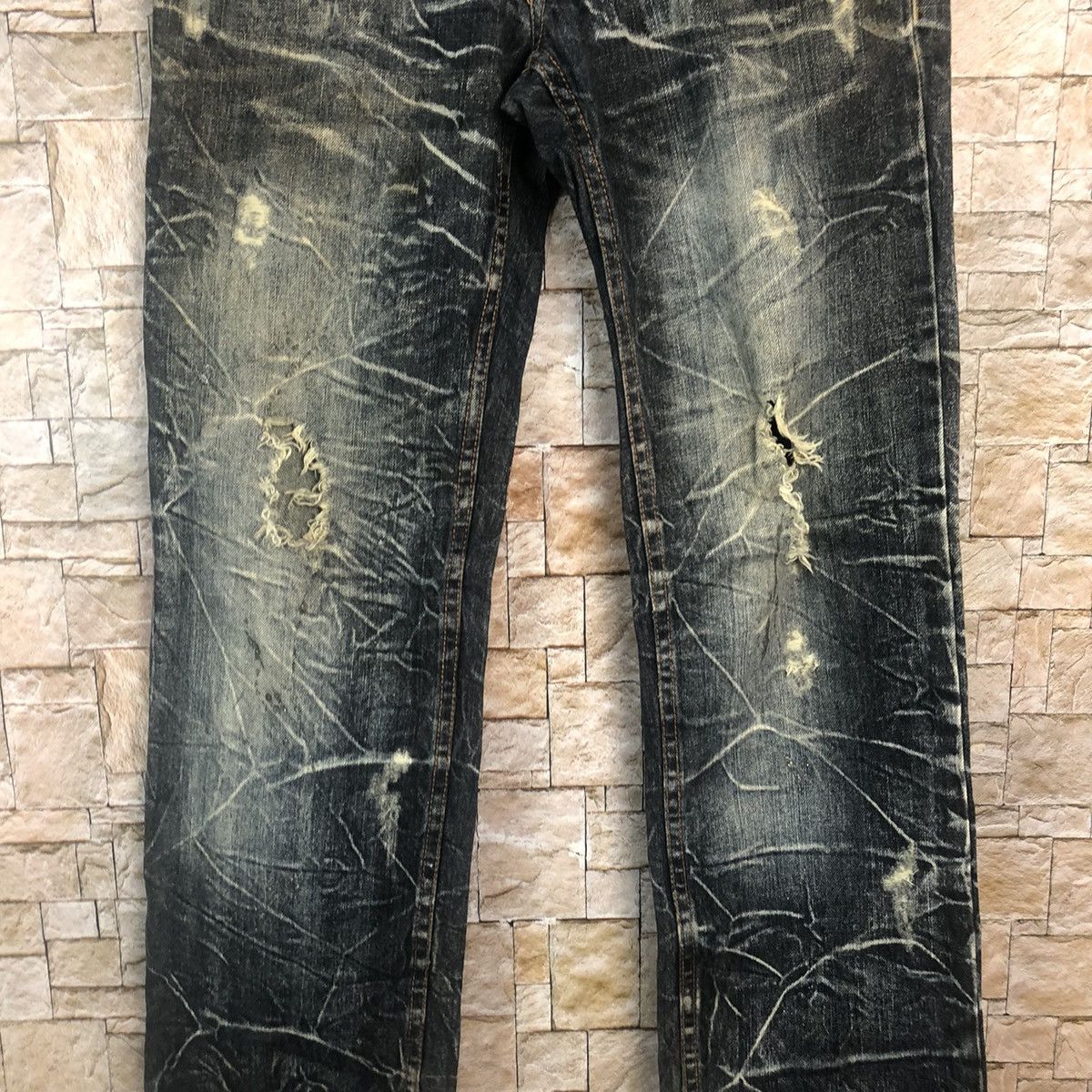 Japanese Brand Antful Double Waist Blue rare Denim Pants #A364 Size US 31 - 6 Thumbnail
