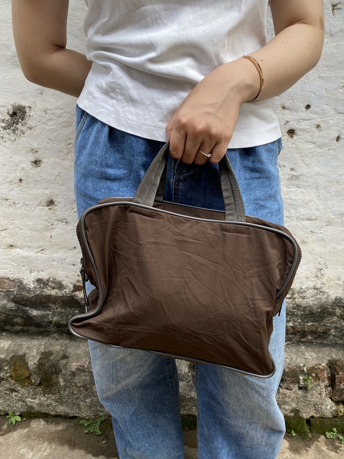 Prada PRADA SPORT NYLON HAND BAG BROWN COLOR 🍫 Size ONE SIZE - 1 Thumbnail