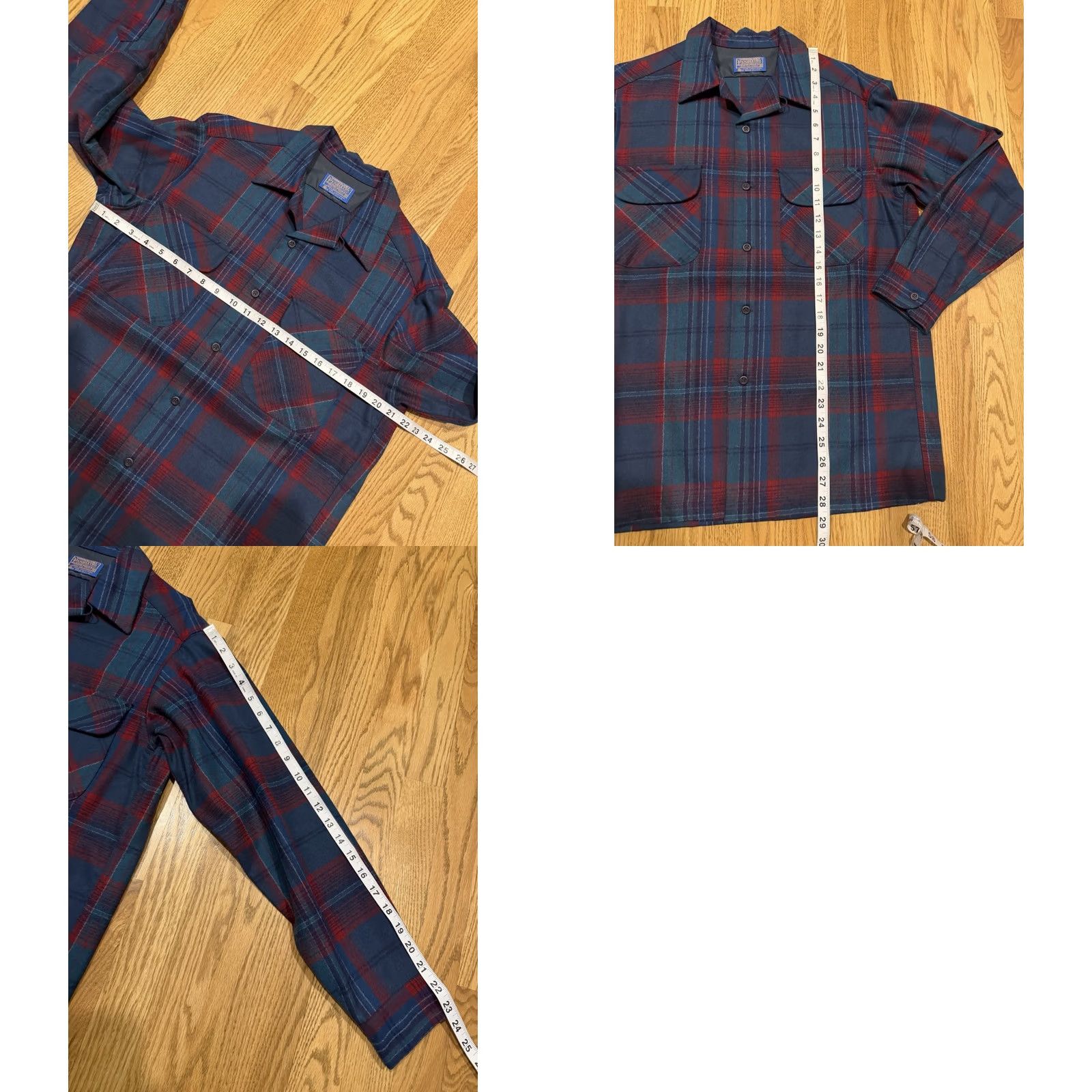Pendleton VINTAGE Pendleton Board Shirt Men’s Large Wool Flannel Button-Up Long Sleeve Plaid Collared 60s 70s 80s Retro Mens Size US M / EU 48-50 / 2 - 8 Thumbnail