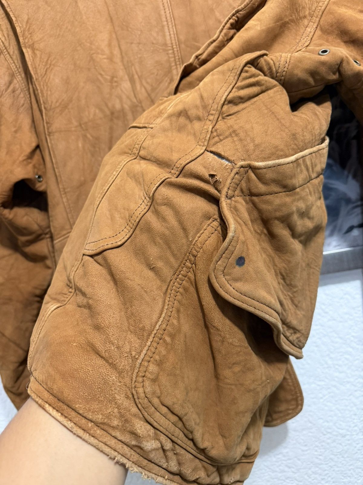 L.L. Bean L.L. BEAN CHORE JACKET SUEDE LEATHER 1980’s Size US L / EU 52-54 / 3 - 6 Thumbnail