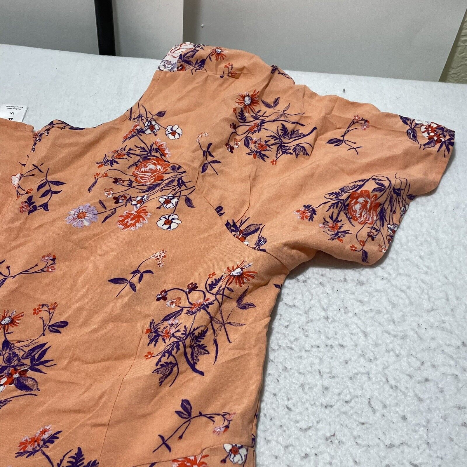 Nordstrom Abound Skater Dress Coral Aster Bouquet Pink Size XL / US 12-14 / IT 48-50 - 14 Thumbnail