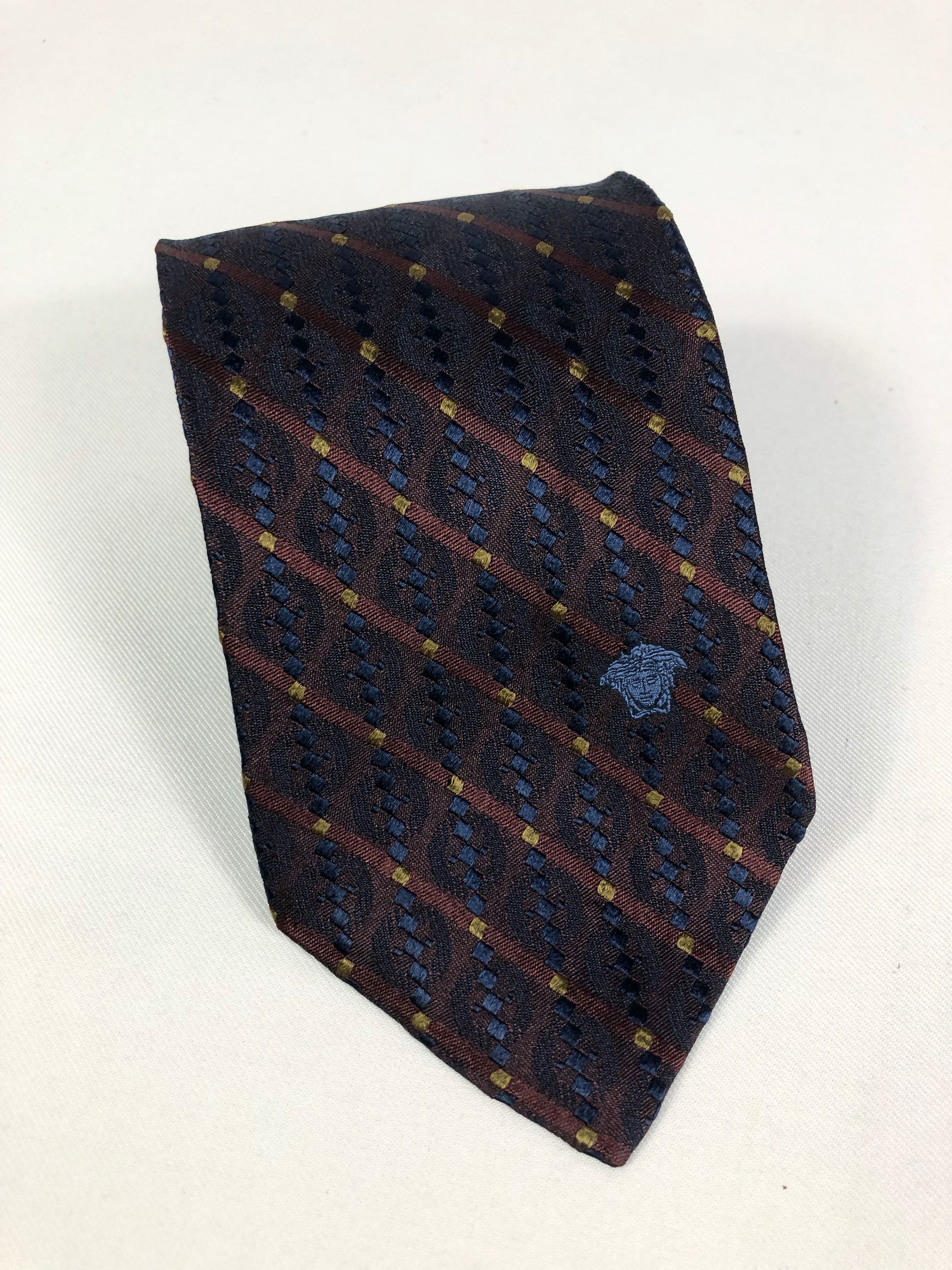 Versace Rare Versace Medusa Silk Tie Made in Italy Size ONE SIZE - 1 Thumbnail