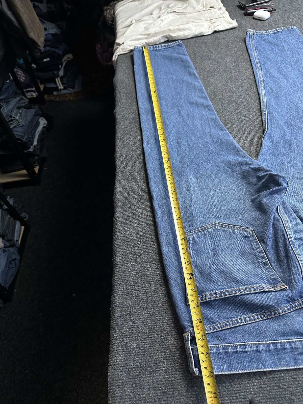Arket 🚨Y2K WOMEN ARKET JEANS WITH LOGO AVANT GARDE DENIM PANTS Size 31" - 10 Thumbnail