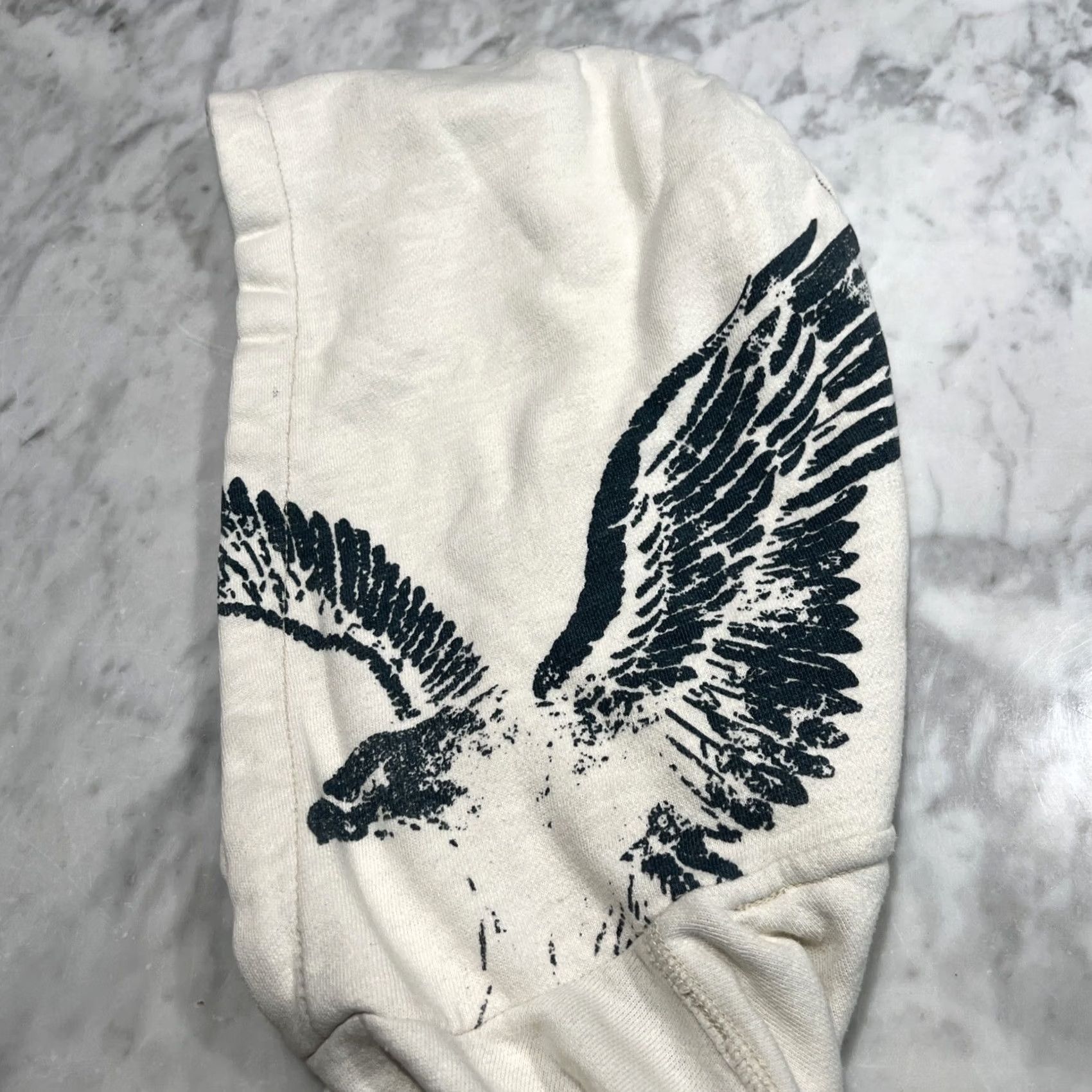 American Eagle Outfitters American Eagle Outfitters Hoodie Mens Large Eagle On Hood Graphic Print Pullover Beige Size US L / EU 52-54 / 3 - 2 Thumbnail