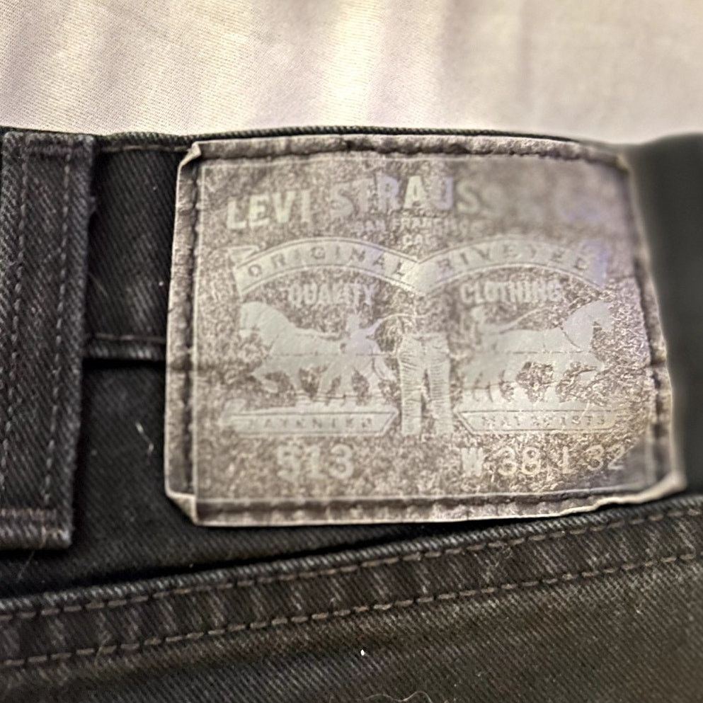 Levi's Levi's 513 Vintage 1988 Men Black Jeans 38x32 Slim Straight Size US 38 / EU 54 - 4 Thumbnail