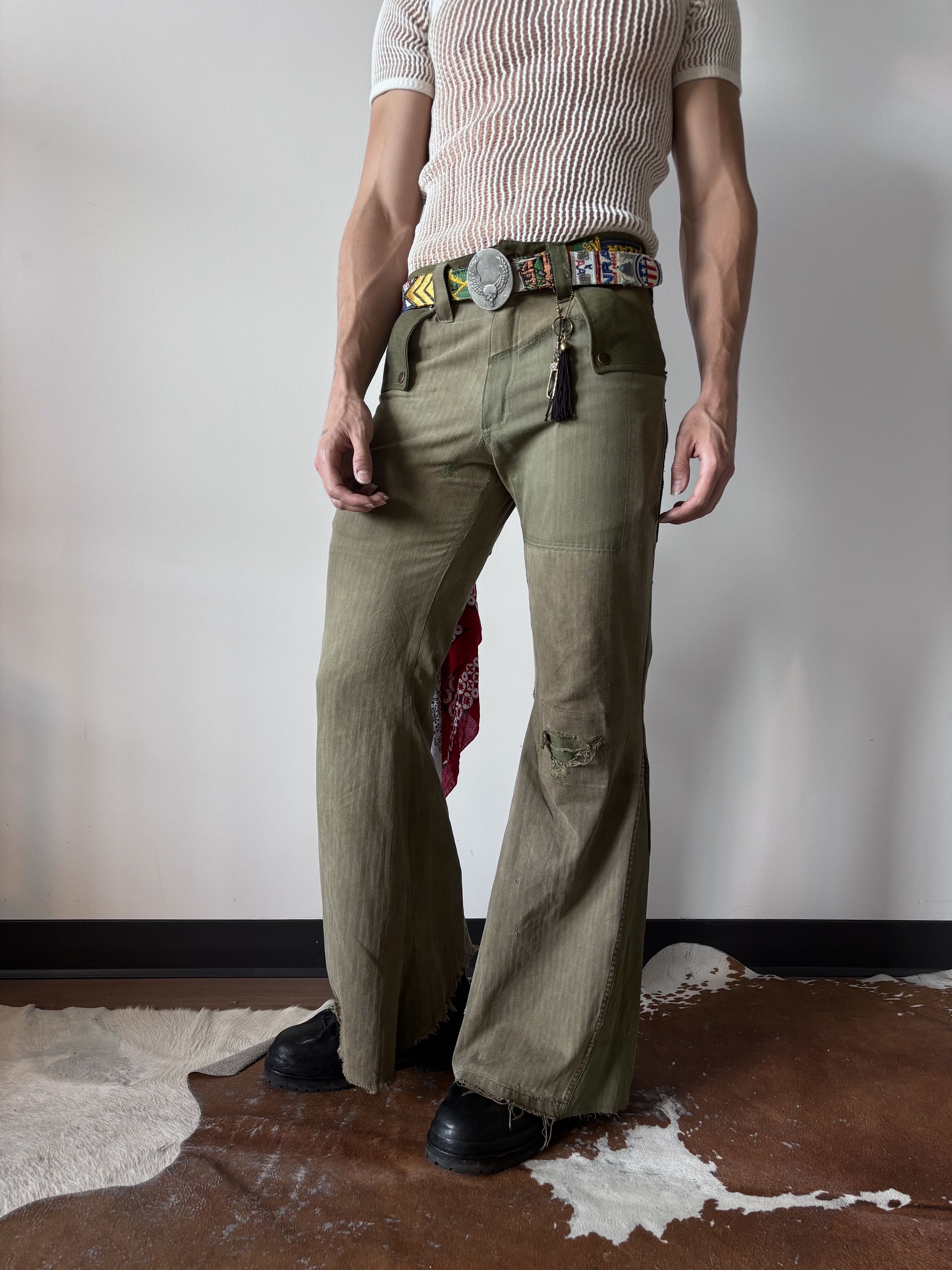 Other 1:1 40s HBT Signature Cut Flared Pants By David Turner Size US 32 / EU 48 - 1 Thumbnail