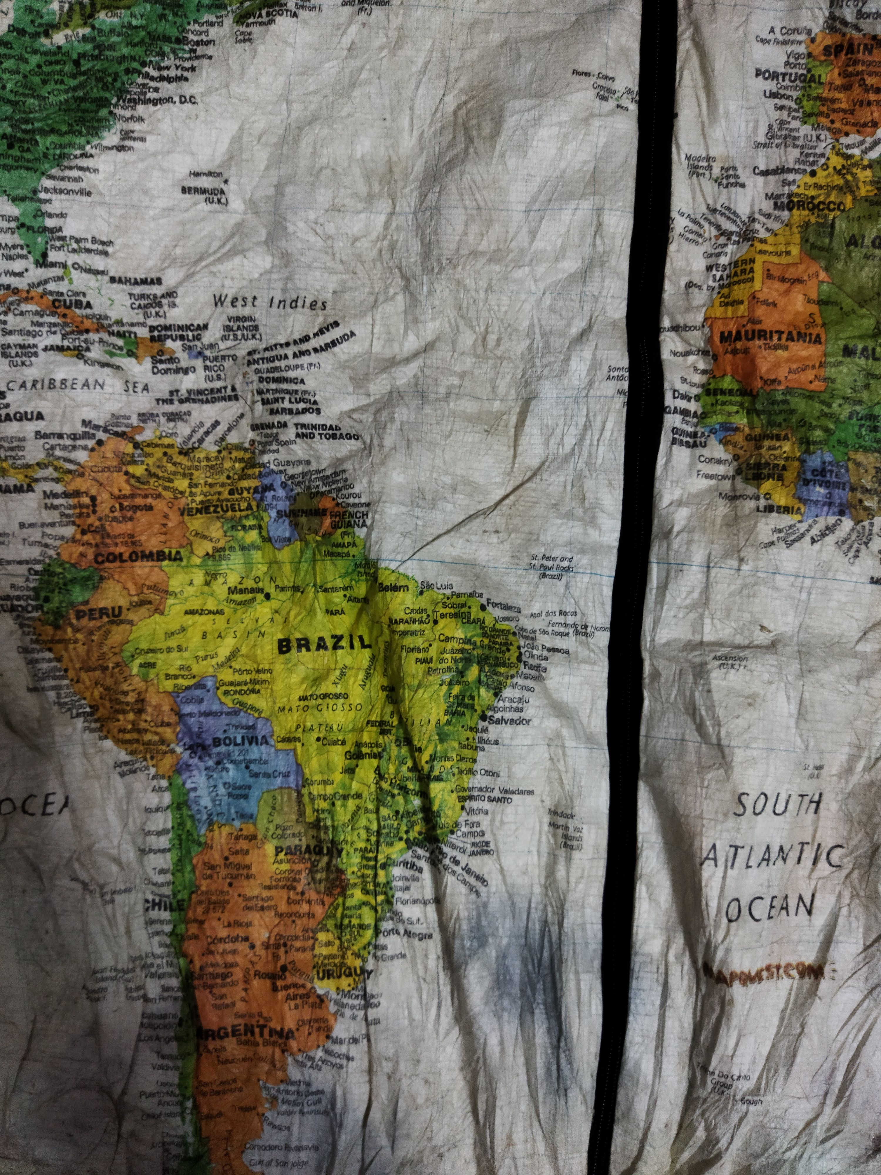 Nirvana Vintage World Map Kurt Cobain Jacket By Leslie Jordan Size US L / EU 52-54 / 3 - 3 Thumbnail