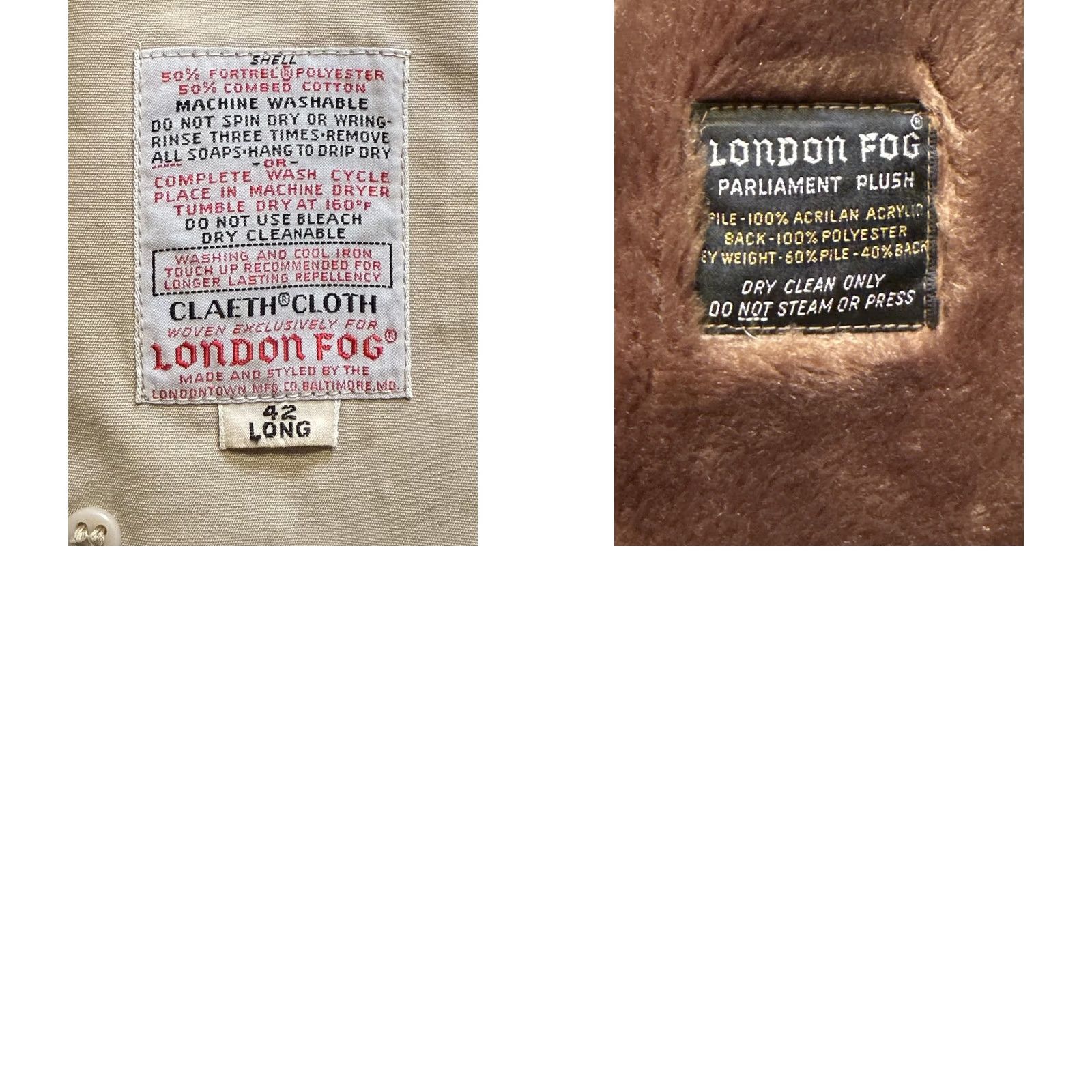 London Fog VINTAGE London Fog Maincoats Rain Coat Coat 42 Long Beige Zip Out Plush Liner Claeth Men Sons Girls? Size US XS / EU 42 / 0 - 8 Thumbnail