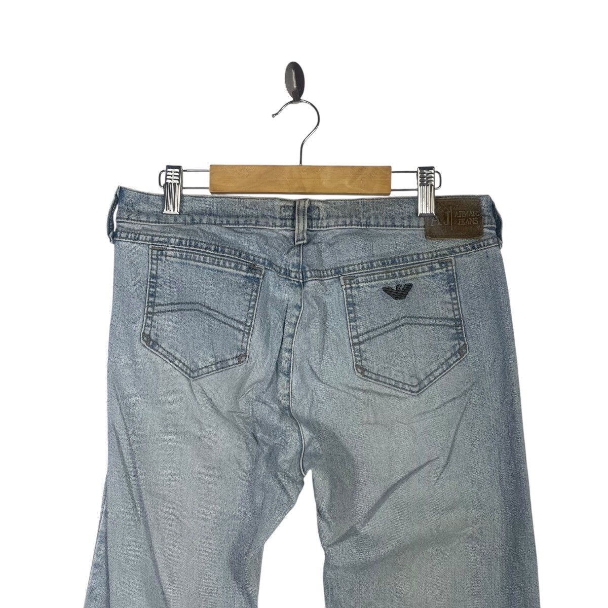 Armani Vintage Armani Jeans AJ Light Wash Bootcut Denim Jeans Italy Size US 28 / EU 44 - 7 Thumbnail