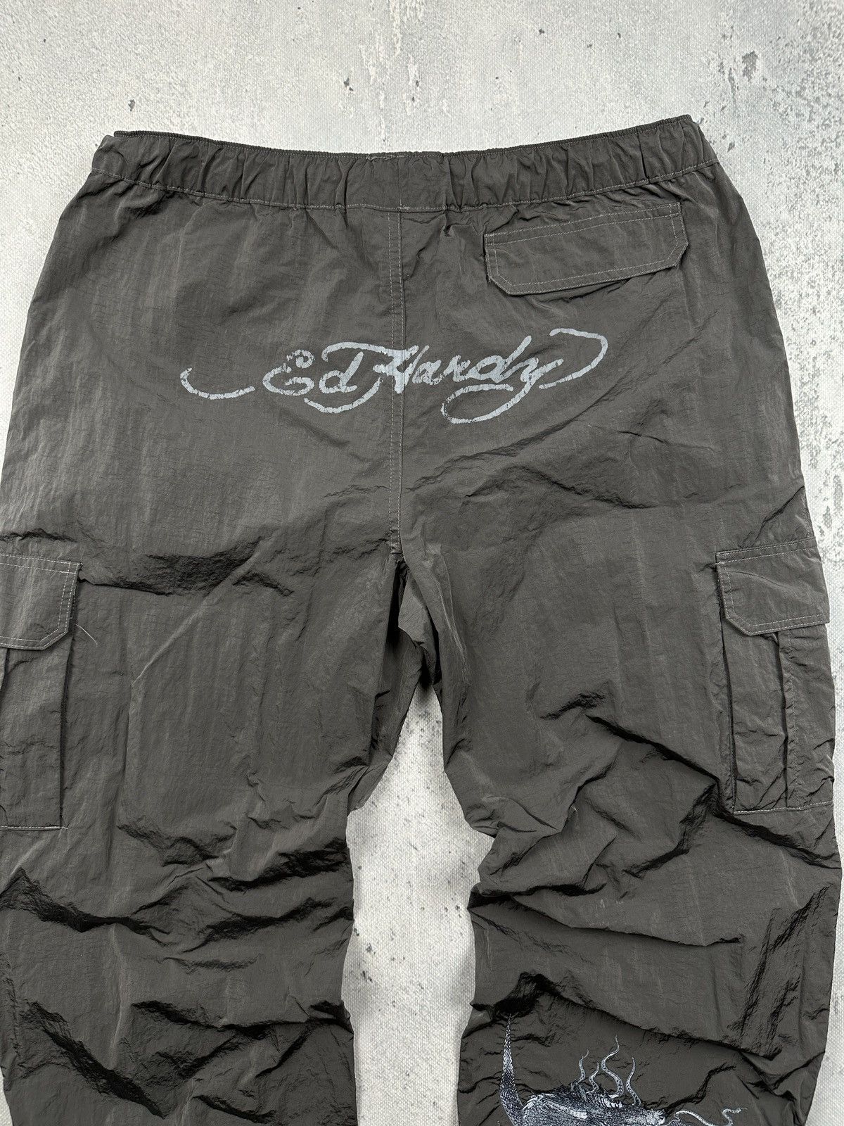 Ed Hardy Y2K Ed Hardy Urban Outfitters Nylon Dragon Cargo Pants 00s Size US 34 / EU 50 - 5 Thumbnail