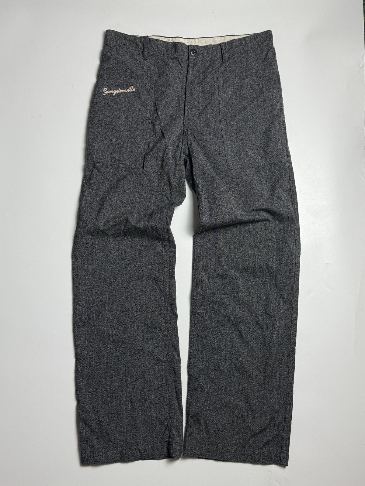 Japanese Brand Gangsterville Embroidery Trousers Size US 35 - 3 Thumbnail