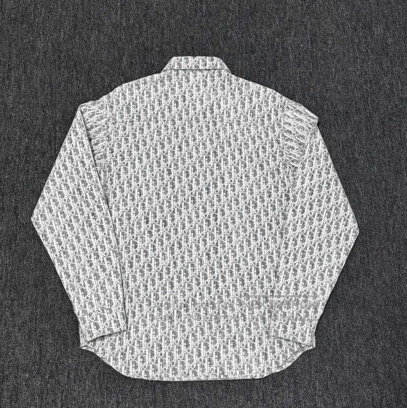 Dior Dior Gray Printed Long Sleeve Shirt for Men . Size US S / EU 44-46 / 1 - 1 Thumbnail