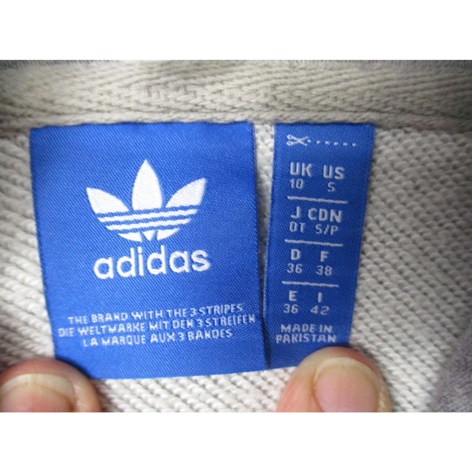 Adidas Adidas Hoodie Mens Small Gray Trefoil Pullover Sweatshirt Graphic Print Pocket Logo BP9486 Size US S / EU 44-46 / 1 - 4 Thumbnail