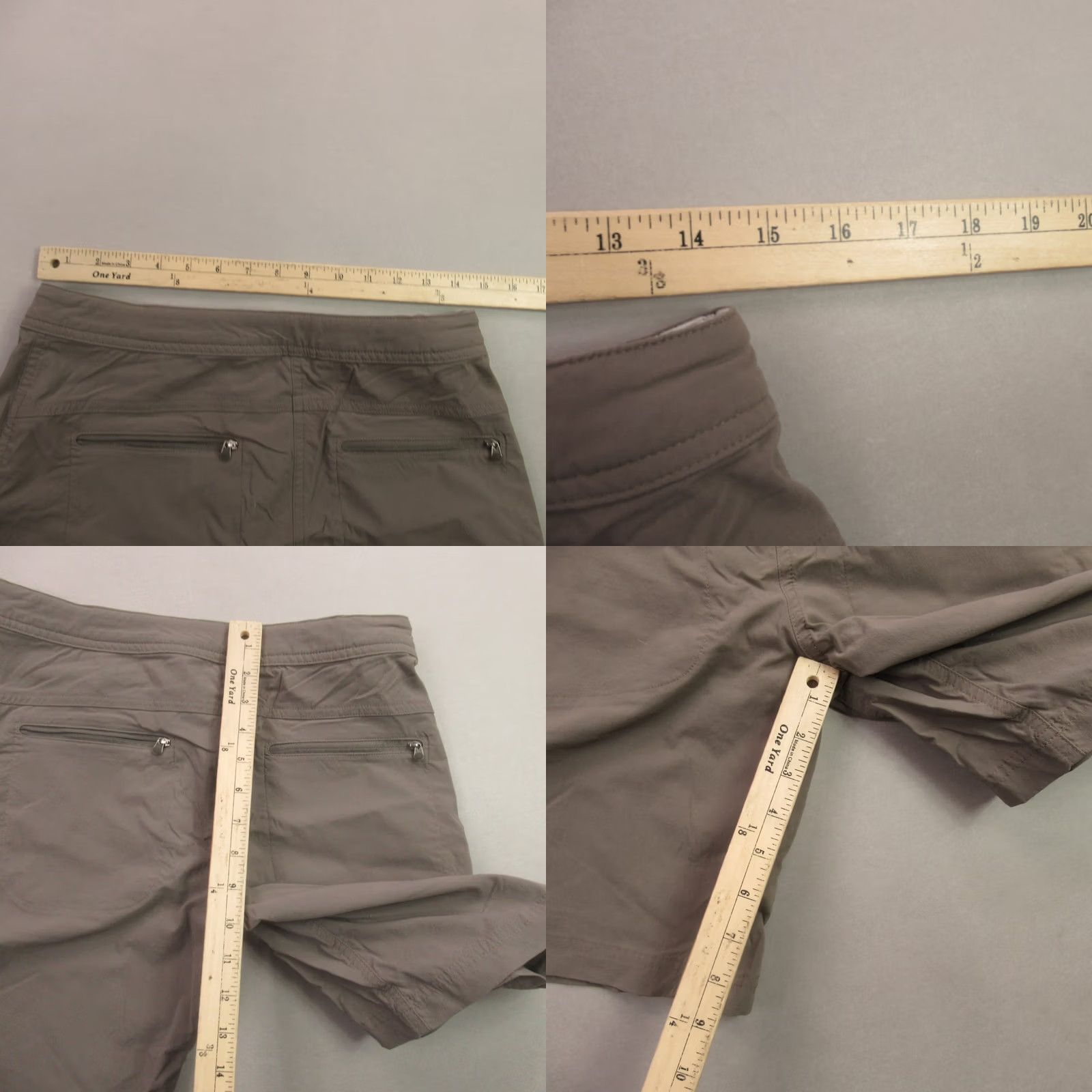 Vintage LL Bean Shorts Womens 6 Lightweight Outdoors Chino Pockets Snap Beige Gray Size 28" / US 6 / IT 42 - 8 Thumbnail