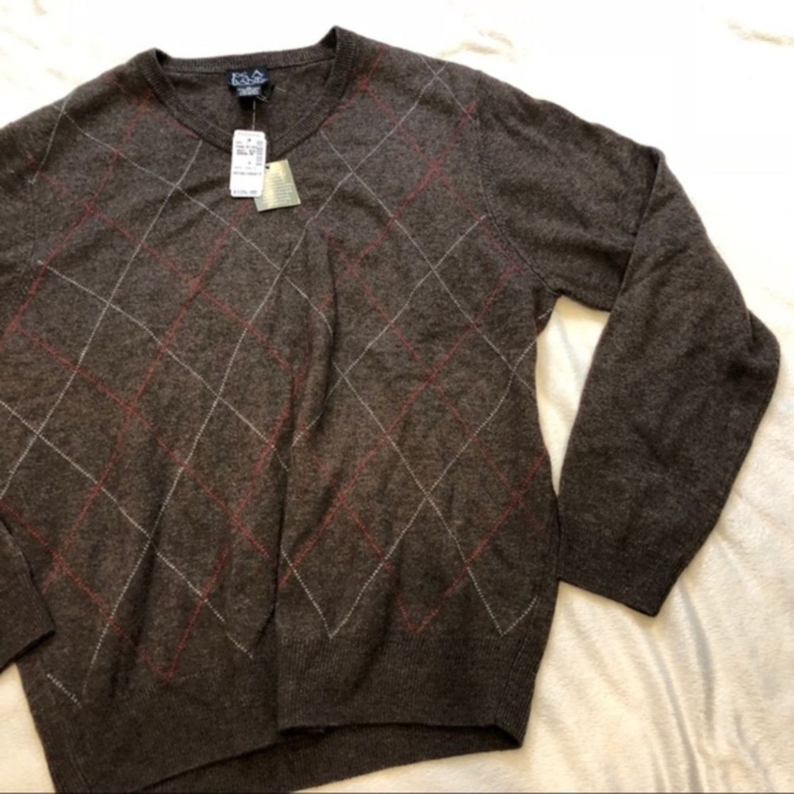 Jos. A. Bank Joseph A. Bank Brown Wool Crewneck Sweater | Sz M, NWT Size US M / EU 48-50 / 2 - 3 Thumbnail