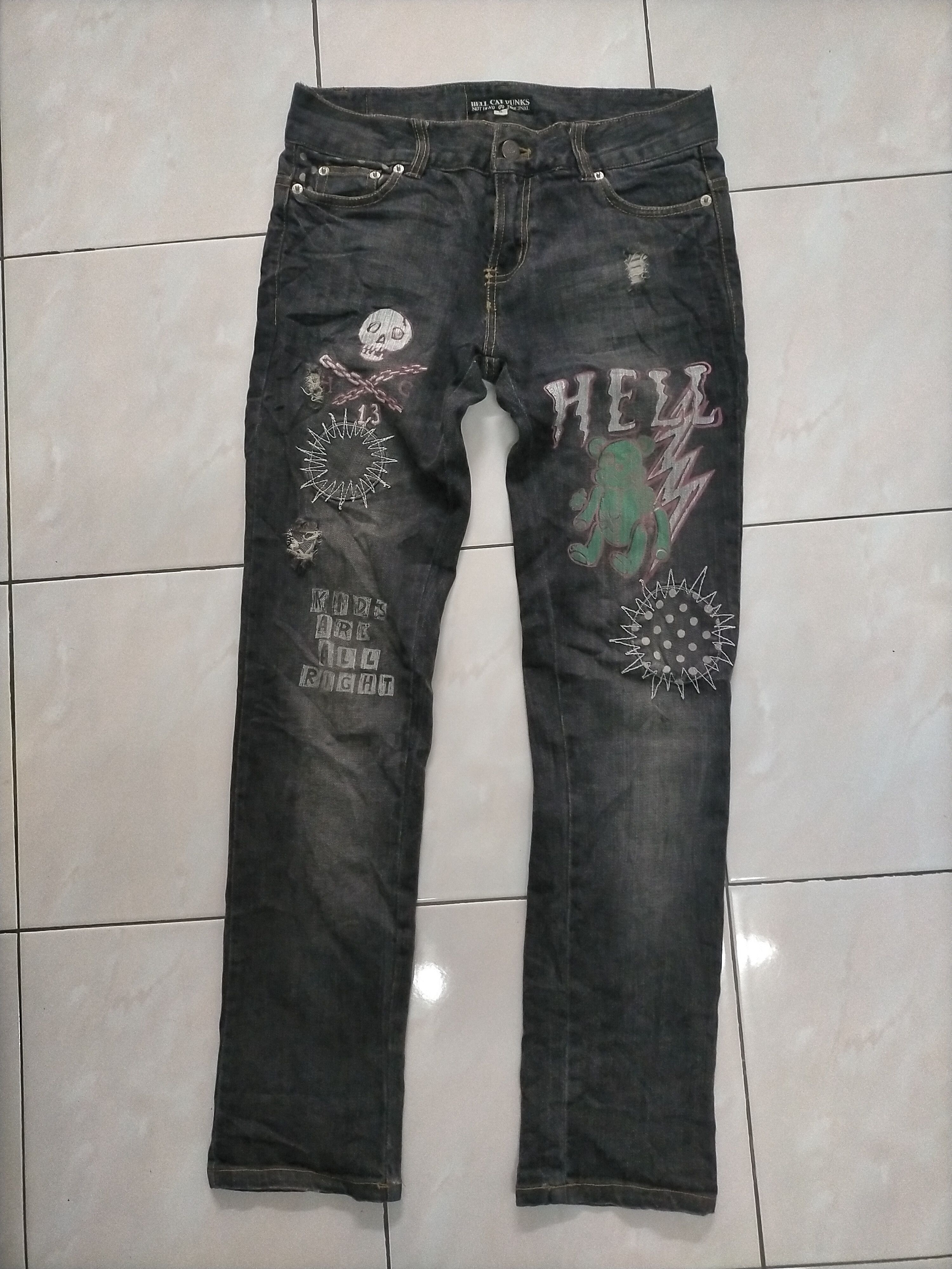 Band Tees Rare Hell Cat Punks Jeans Size US 30 / EU 46 - 1 Thumbnail