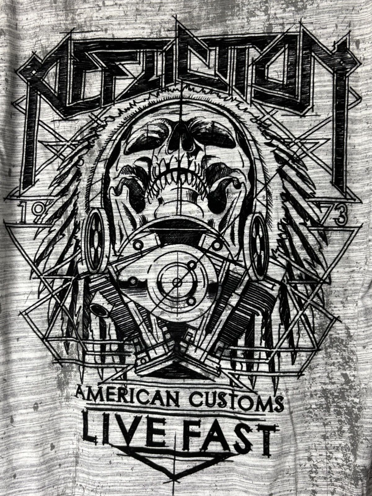 Affliction Affliction Flocked Tee Size US L / EU 52-54 / 3 - 5 Thumbnail
