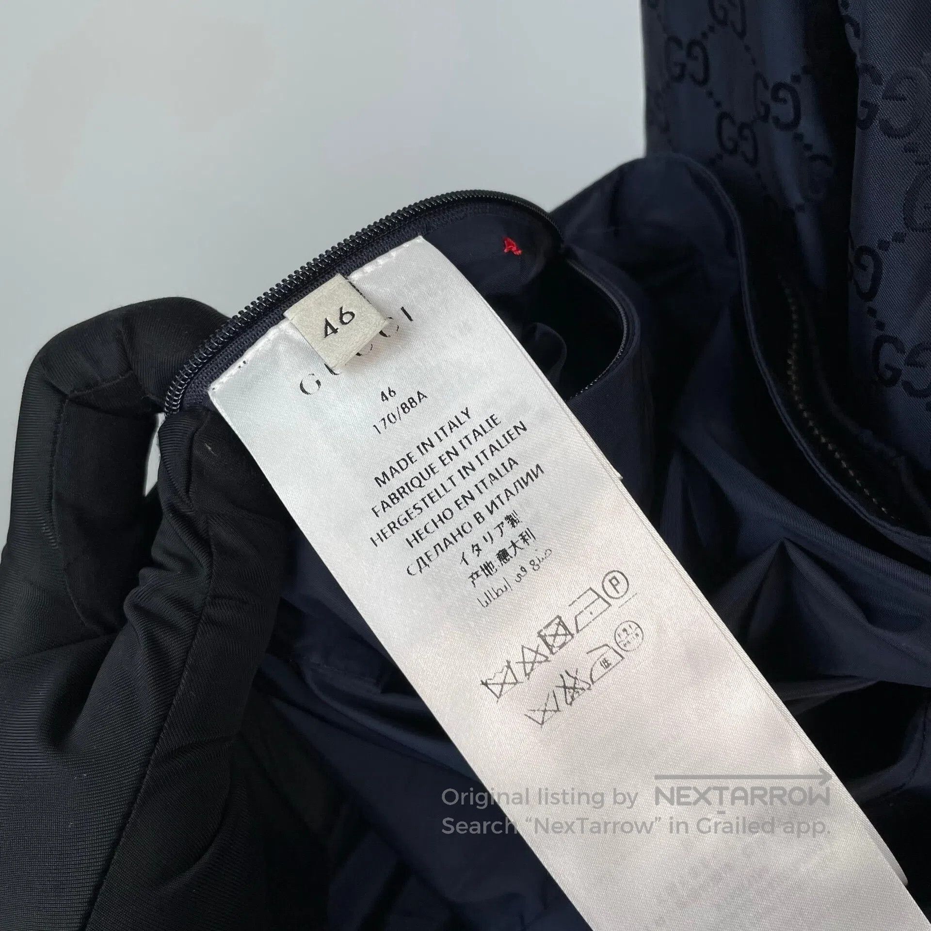 Gucci Guicci Dark Blue Monogrammed Full Indonesian Dragon Jacket Size US S / EU 44-46 / 1 - 6 Thumbnail