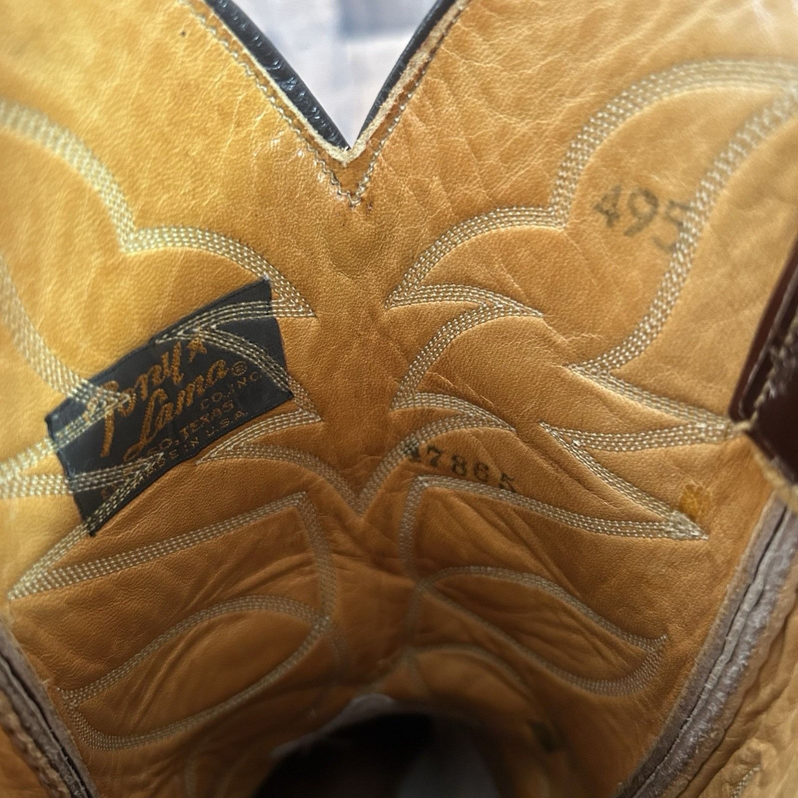Tony Lama Tony Lama Vintage Gold Label Cowboy Boots Mens 9.5 D Size US 9.5 / EU 42-43 - 7 Thumbnail