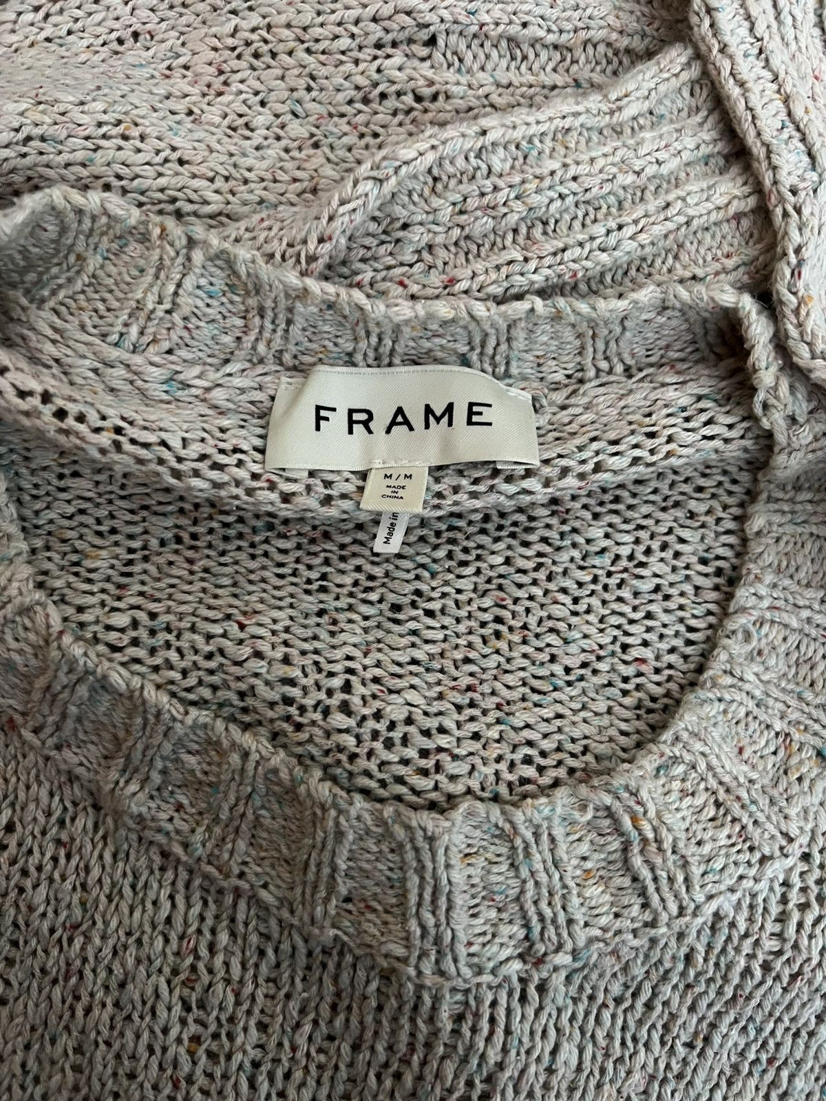 Frame FRAME Multi Color Distressed Sweater Size US M / EU 48-50 / 2 - 6 Thumbnail