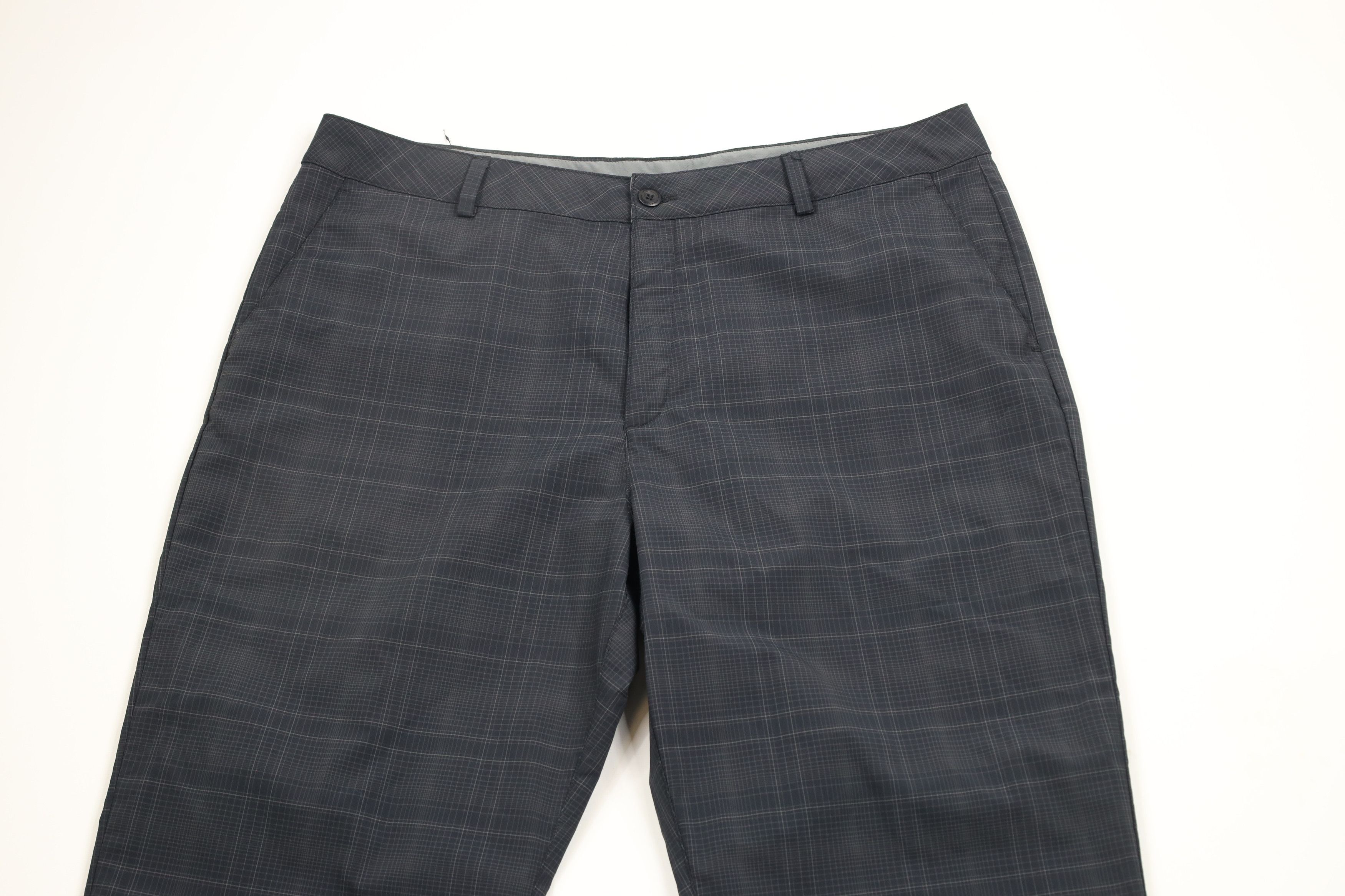 Under Armour × Vintage Under Armour Wide Leg Tech Golfing Chino Pants Gray Plaid Size US 40 / EU 56 - 2 Thumbnail