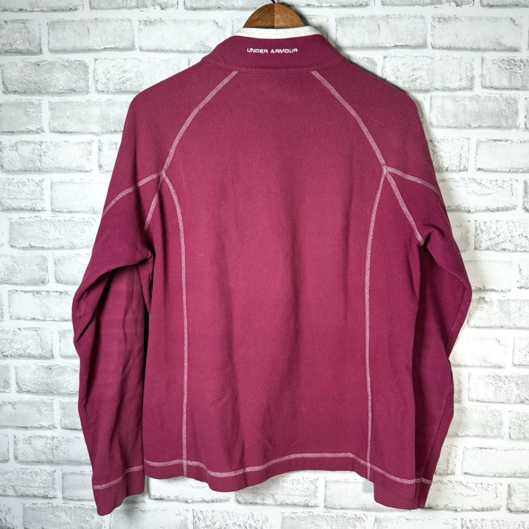 Under Armour Under Armour 100% Polyester Fleece Half Zip Pullover Womens Size XL Pink Regular Casual Activewear Pullover Zip Women Size XL / US 12-14 / IT 48-50 - 5 Thumbnail