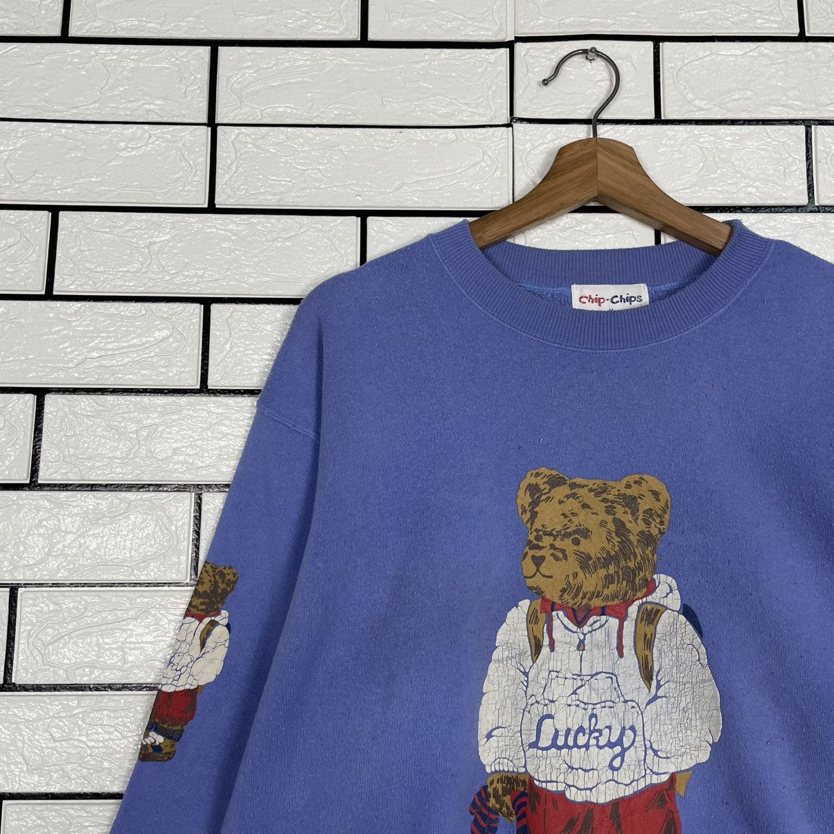 Japanese Brand Chip Chips Lucky Bear Crewneck Sweatshirt Size US M / EU 48-50 / 2 - 6 Thumbnail