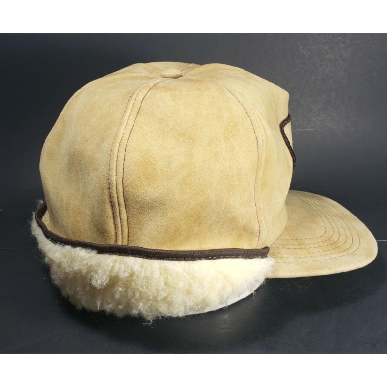 Vintage VINTAGE Garst Seed Corn Faux Suede Farmer Hat Cap Tan Beige Sz Med Fleece Patch Mens Trapper Hat Beige Wool/ fleece? Size US M / EU 48-50 / 2 - 3 Thumbnail