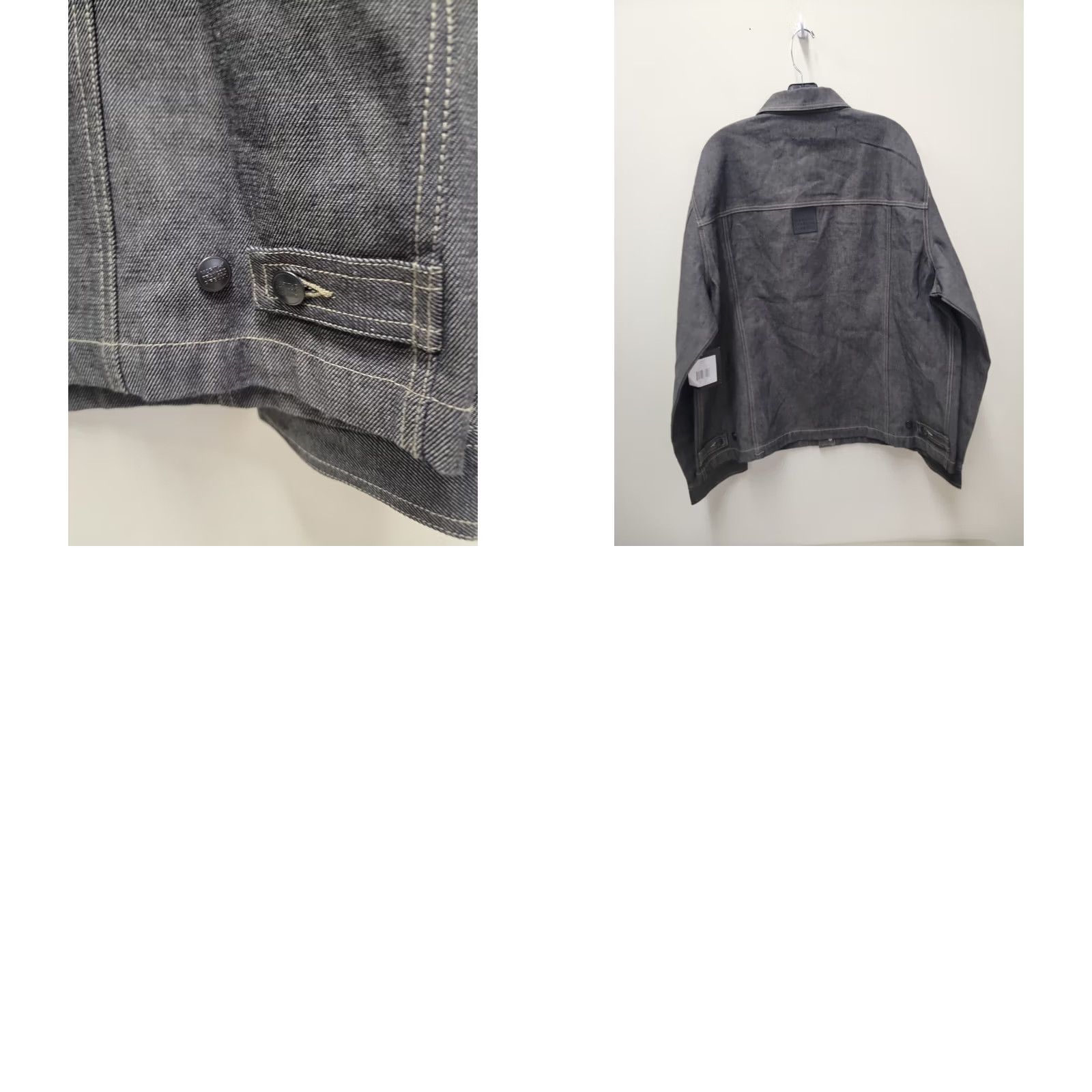 Vintage VINTAGE Marithe + Francois Girbaud Jacket Mens 2XL Gray Trucker Denim Jacket Baggy Collared Pockets Button NWT Space Size US XXL / EU 58 / 5 - 8 Thumbnail