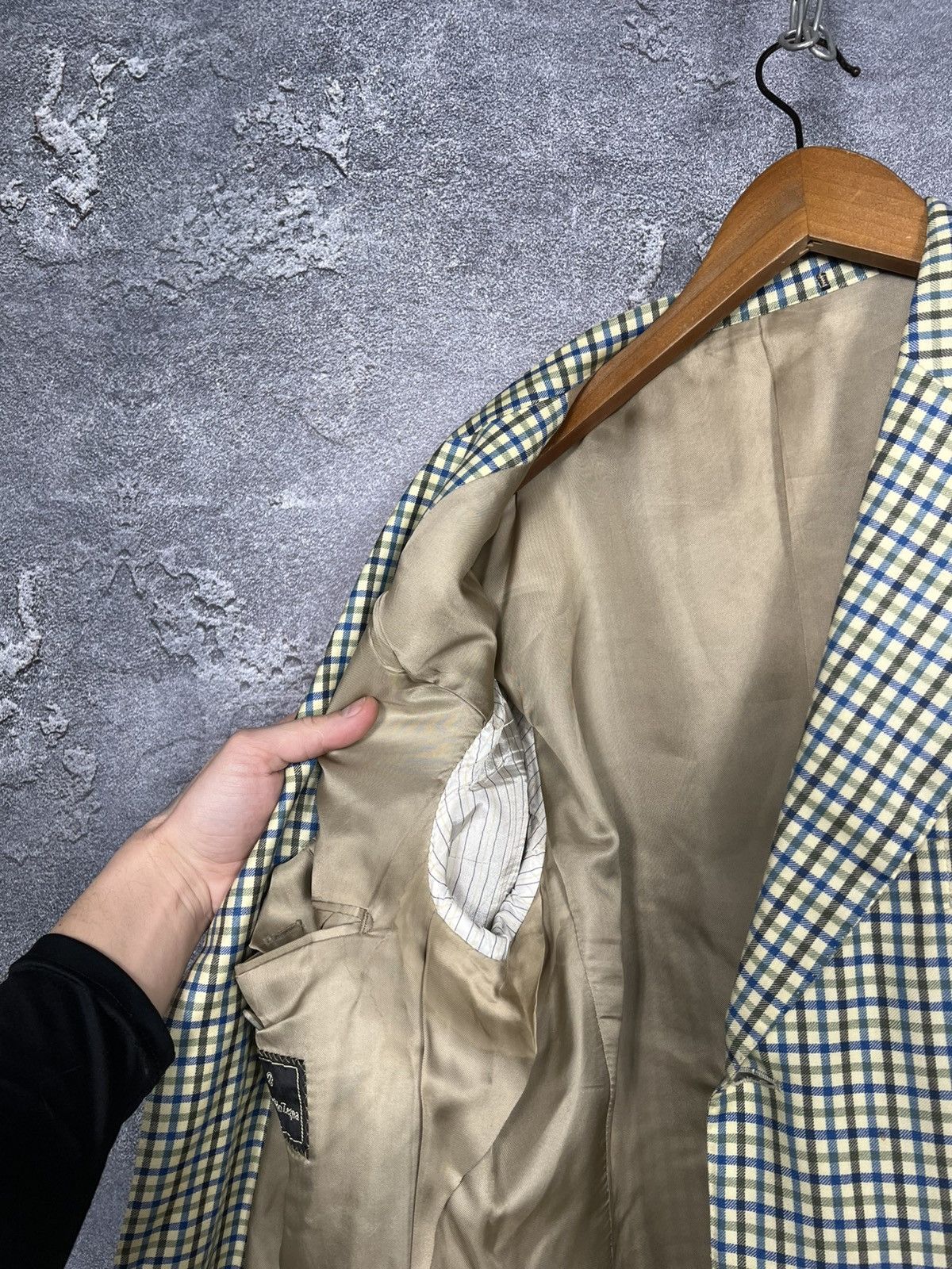 Ermenegildo Zegna Vintage Ermenegildo Zegna Super 100s Wool Checkered Blazer Size 52R - 11 Thumbnail