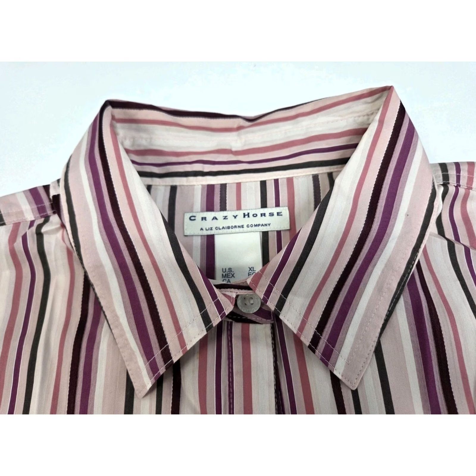 Liz Claiborne VINTAGE Crazy Horse Liz Claiborne XL Button Up Shirt Long Sleeve White Pink Red Floral Size XL / US 12-14 / IT 48-50 - 2 Thumbnail