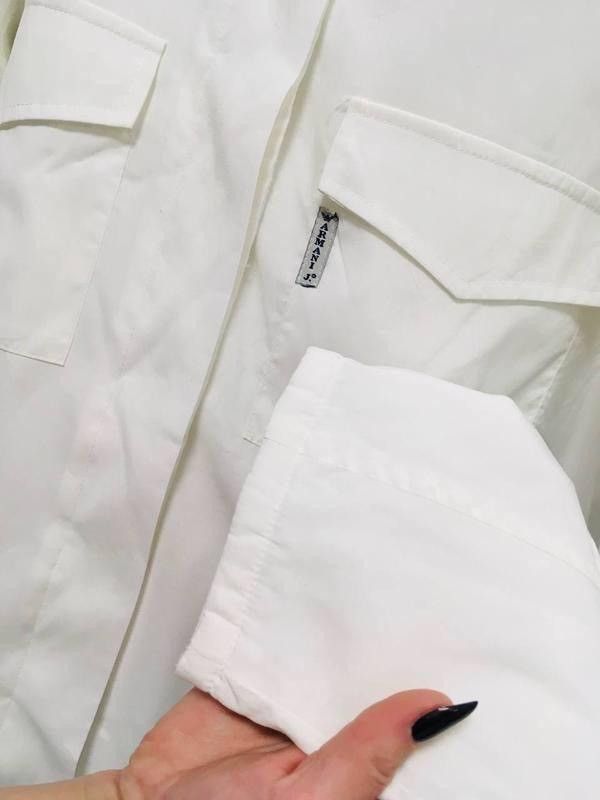 Giorgio Armani Armani Jeans Made in Italy White Overshirt – Size 40 / S Size S / US 4 / IT 40 - 3 Thumbnail