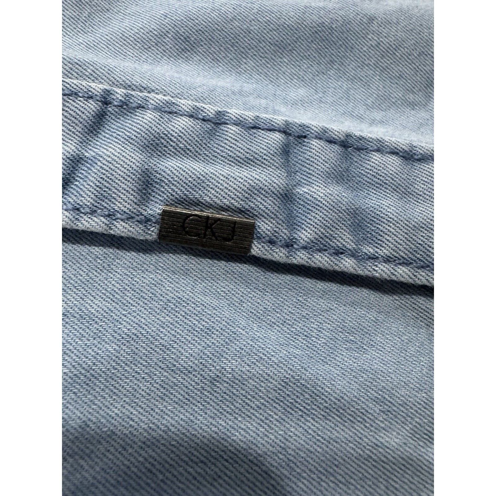 Calvin Klein Vintage 90s CK Calvin Klein Jeans Denim Button Shirt Pockets Size US L / EU 52-54 / 3 - 5 Thumbnail