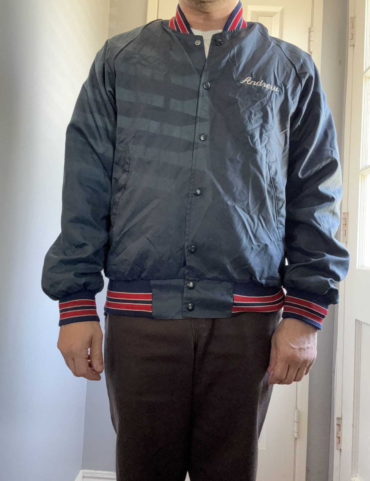 Vintage Vintage varsity nylon jacket Size US S / EU 44-46 / 1 - 6 Thumbnail