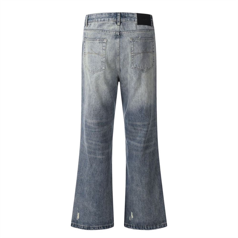 Japanese Brand × Jean Men's hippie distressed loose washed ripped bootcut jeans Size US 34 / EU 50 - 3 Thumbnail