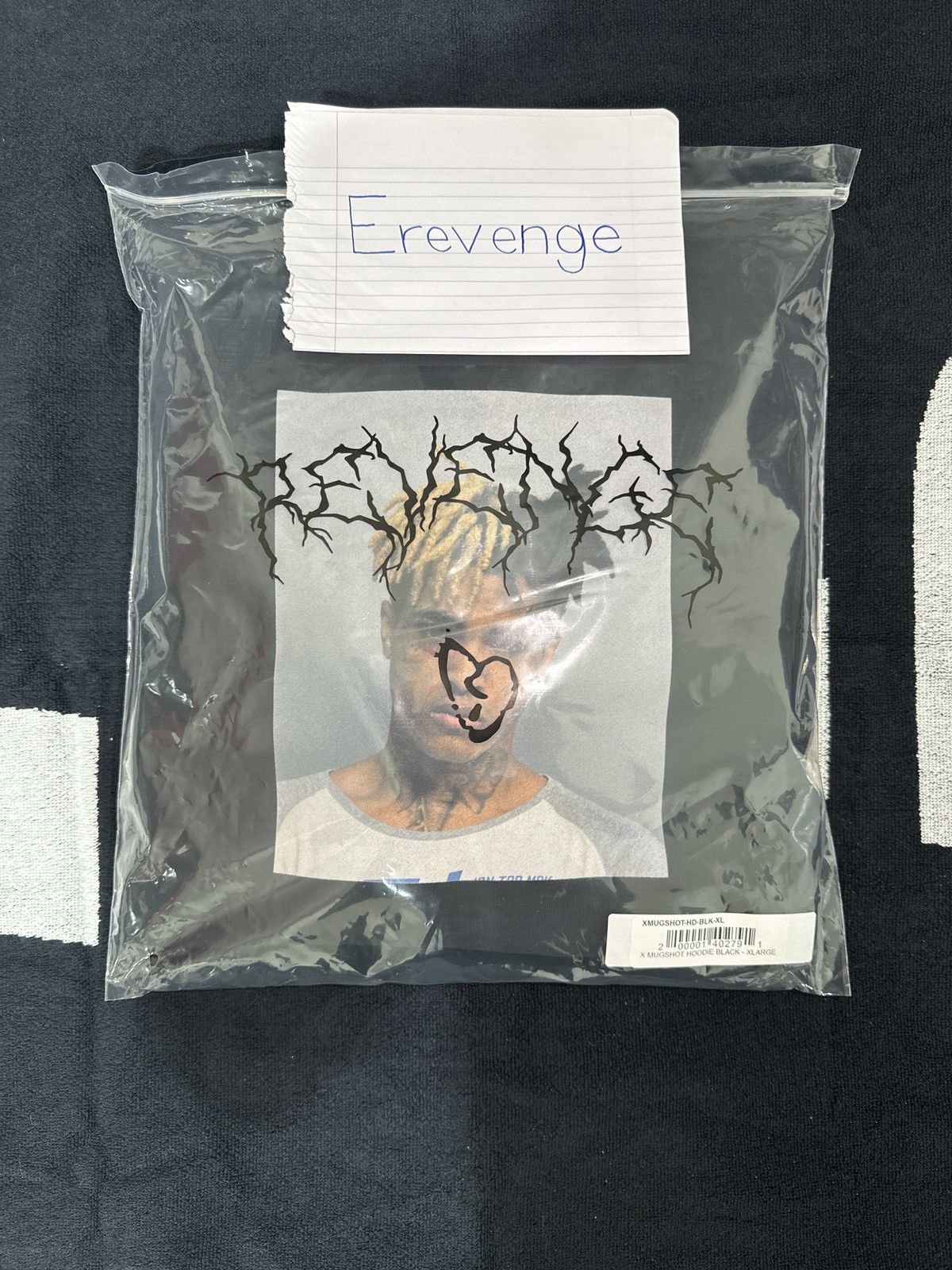 Image of Revenge Xxxtentacion Mugshot Hoodie Black, Men's (Size XL)