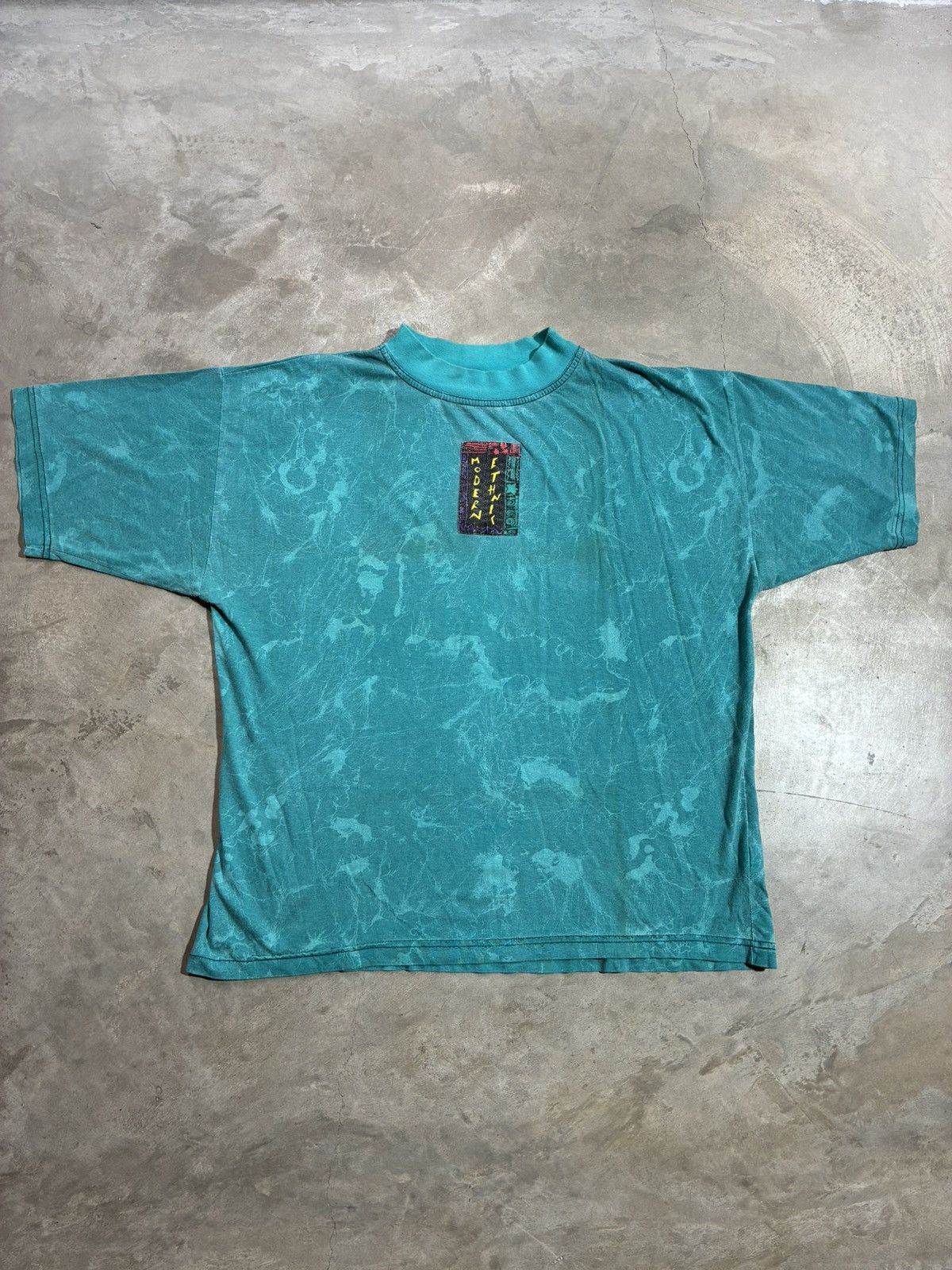Adidas Vintage Adidas Take Off Ethnic Mineral Wash T Shirt Teal 90s Size US M / EU 48-50 / 2 - 1 Thumbnail
