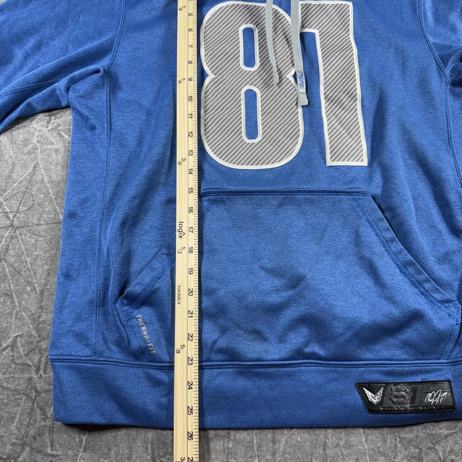 Nike Nike Hoodie Men's M Blue Thermal Fit Calvin Johnson Megatron Size US M / EU 48-50 / 2 - 5 Thumbnail