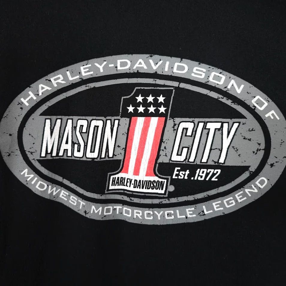 Harley Davidson Harley-Davidson T Shirt Mens 3XL Black Mason City Iowa Midwest Motorcycle Size US XXL / EU 58 / 5 - 5 Thumbnail