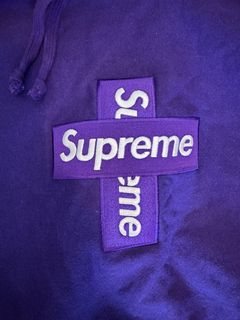 Supreme Cross Box Logo Purple | Grailed